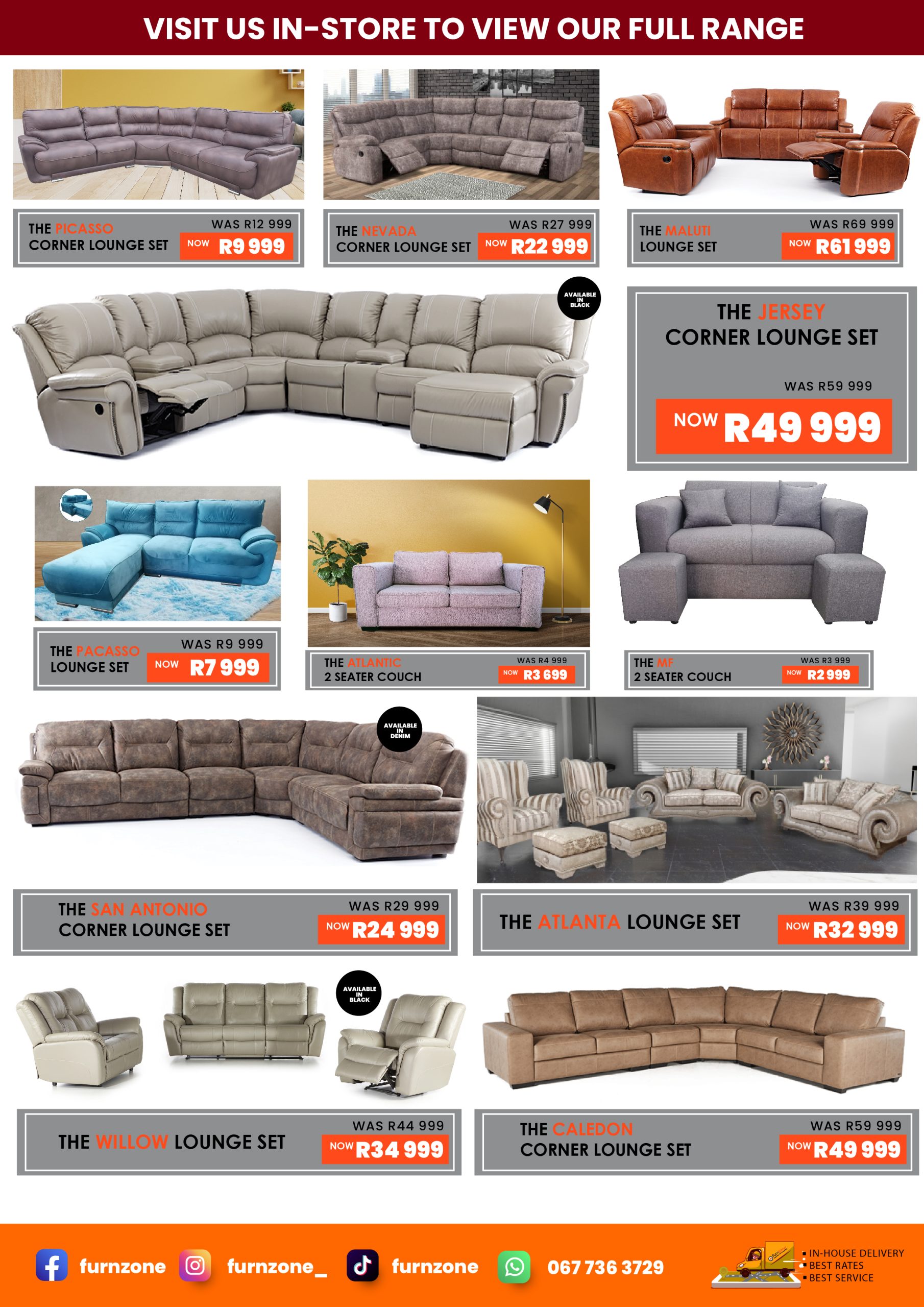 CLEARANCE SALE Furn Zone
