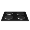 DHD332 - Defy 60cm Slimline Solid Hob – Black - Thumbnail Image 3