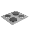 DHD333 - Defy 60cm Slimline Solid Hob – Stainless Steel - Thumbnail Image 2