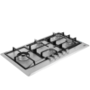 DHG129 - Defy 90cm Gemini Gas Hob with Wok Burner - Stainless Steel - Thumbnail Image 2