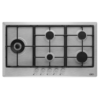 DHG129 - Defy 90cm Gemini Gas Hob with Wok Burner - Stainless Steel - Thumbnail Image 1