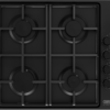 DHG132 - Defy 60cm Slimline Gas Hob - Black Glass - Thumbnail Image 1