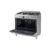 95L 90cm 5 Gas Burner With Triple Flame Wok Plate, NY90T5010SS - Thumbnail Image 3