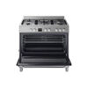 95L 90cm 5 Gas Burner With Triple Flame Wok Plate, NY90T5010SS - Thumbnail Image 2